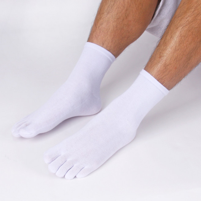 발 피부까지 케어하는 순면+기능성 스킨케어 발가락양말 6켤레 [240~290사이즈]
