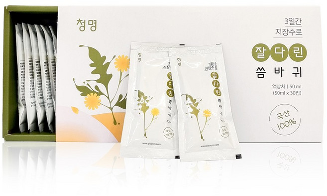피숨 씀바귀즙 3일간 지장수로 국산 씀바귀뿌리 진액, 30개, 50ml