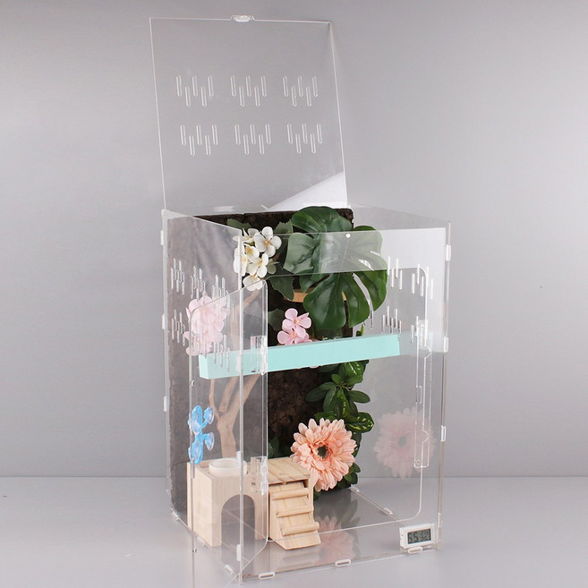 조립형 세로형 20x20x30 (소) 도마뱀 사육장 도마뱀집 아크릴사육장, 1개