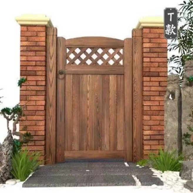 전원주택대문 단독주택 나무대문 농촌 시골집 휀스 방부목대문, 중간, N형 울타리 문