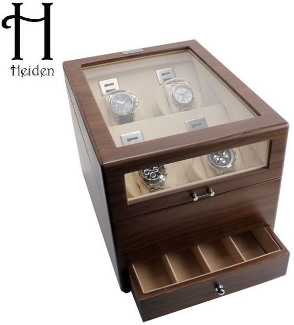 Heiden 하이덴 그랜드 쿼드 와치와인더 HD018-Walnut 명품 서랍 시계보관함