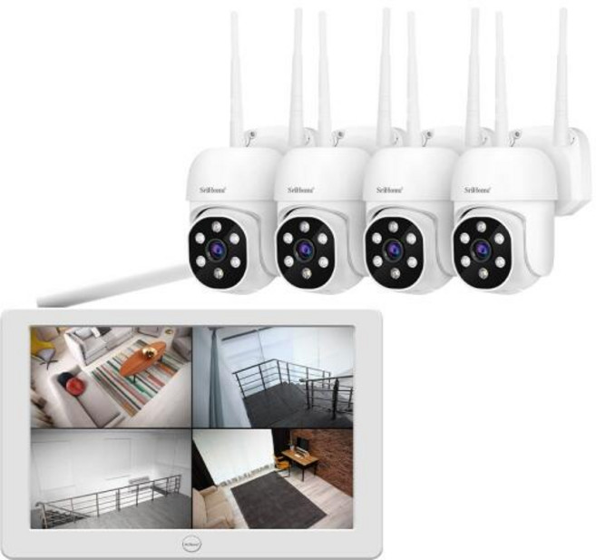 아트박스/비트로 무선 와이파이 CCTV 카메라 4대 +모니터 일체형 녹화기, 상세페이지 참조, 상세페이지 참조