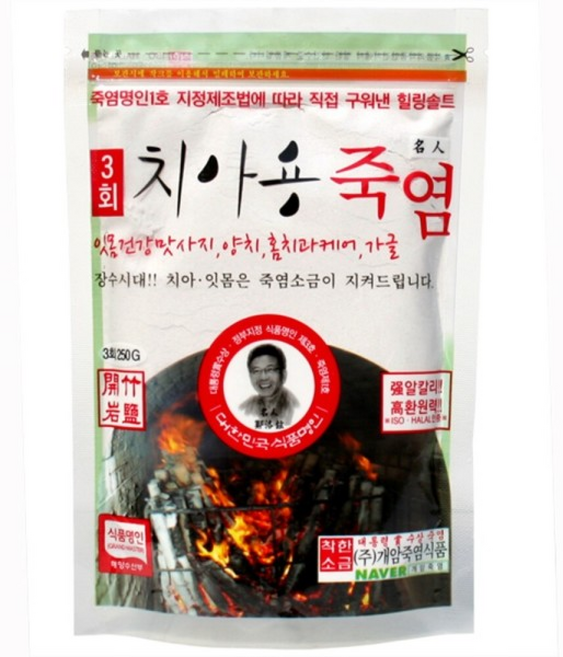 치아용죽염 부안 청정 양치 가글 소금, 250g, 1개