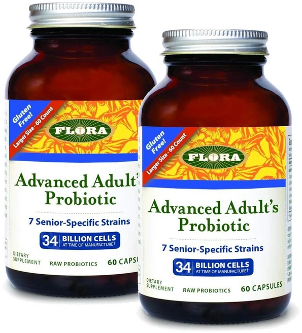 플로라 어드밴스드 어덜트 프로바이오틱스 유산균 캡슐 FLORA Advanced Adult Probiotic, 2개, 60정 - 쿠팡