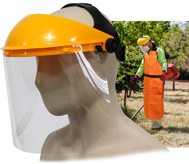 예초기 안면보호구 안전모 보호대 안전장비 용품 투명, X-1 예초기 안면 보호구(투명), 1개