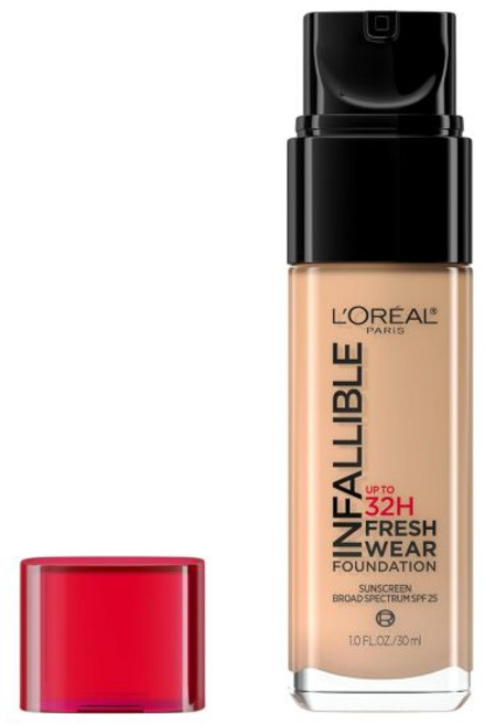 LOreal Paris 로레알 파리 메이크업 인팔리블 업 투 32 아워 프레시 웨어 라이트웨이트 파운데이션 460 골든 베이지 1액량 온스 포장 디자인이 다를 수 있음, 1 Fl Oz (Pack of 1), 1