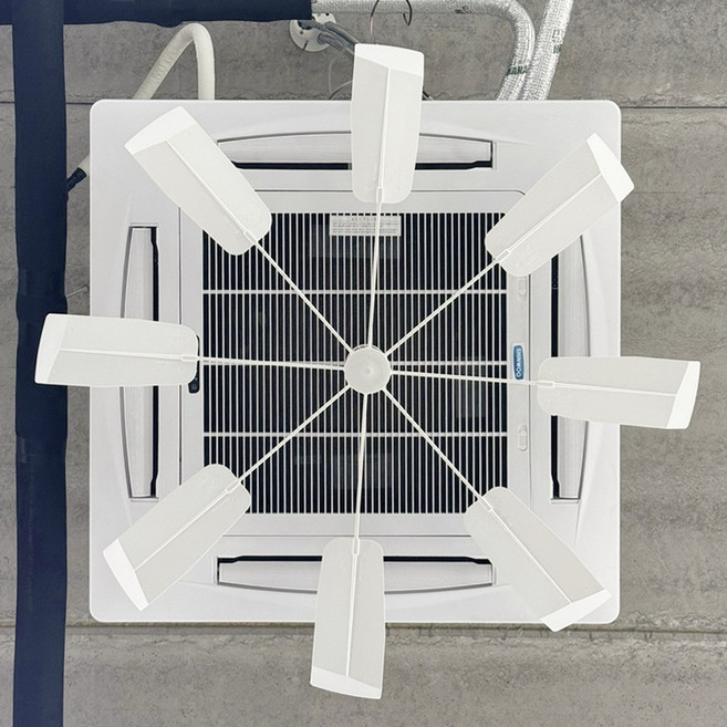 은동이 천장형 에어컨실링팬 시스템 무동력바람개비 날개 순환팬 가드 프로펠러 바람막이, 1개, 01 하얀색