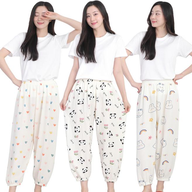캐릭터 시보리팬츠 파자마 지지미 빅사이즈 홈웨어 이지웨어