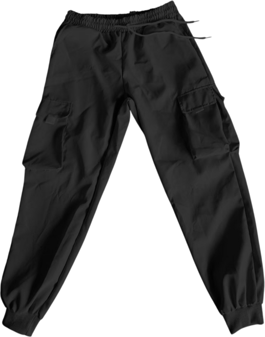 束腳工作褲 寬鬆多口袋休閒長褲