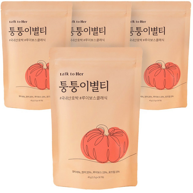 톡투허 퉁퉁이별티, 1.5g, 30개입, 4개