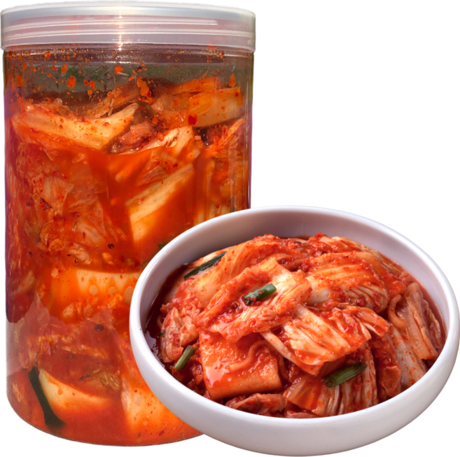 김치톡 맛김치 썰어 담은 김치 여행용 소형포장 썰어놓은 국산김치, 1kg, 1개