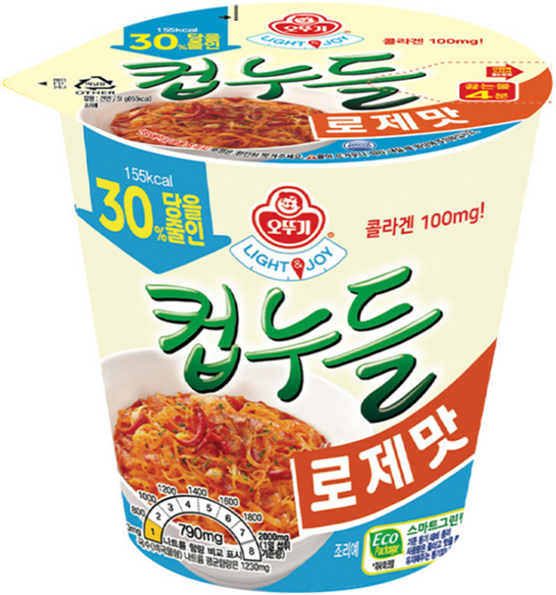 오뚜기 컵누들저당로제 소컵 편의점 컵라면, 6개