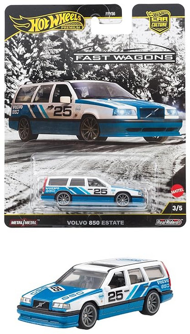 핫윌(Hot Wheels 카컬쳐 패스트웨건 볼보 850 에스테이트 놀이기구장난감 미니카 3세부터 블루 JBK68, 1개