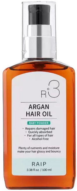 라입 r3 아르간오일 헤어에센스 모발 윤기 보습 베이비파우더, 1개, 100ml