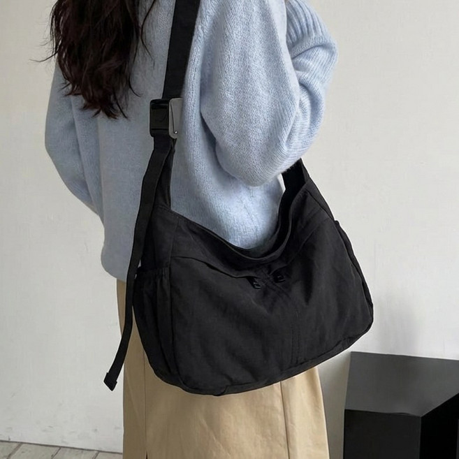 레이너리 데일리 나일론 경량 크로스백 가벼운 여행용 보부상 가방