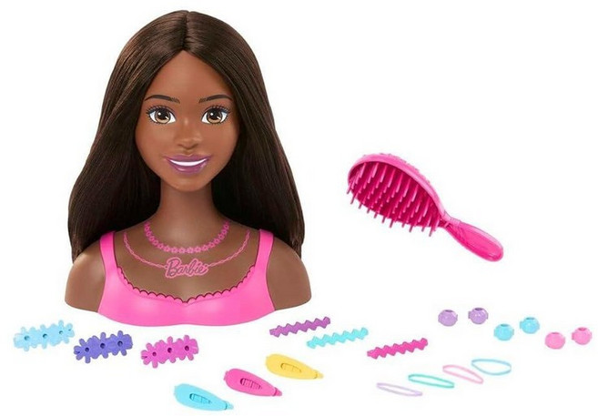 바비 미국매장정품+ Barbie 패셔니스타 인형 만 3세에서 8세 아동용 장난감 1848659, 브라운.