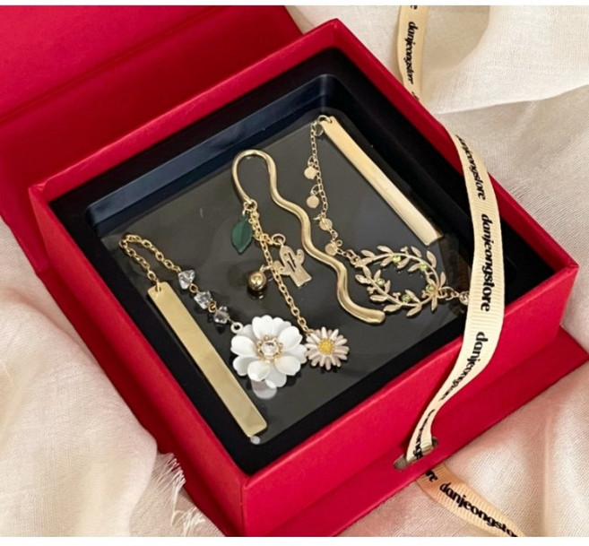 단정한가게 금속 책갈피 연말 선물세트 핸드메이드 선물추천, 3종