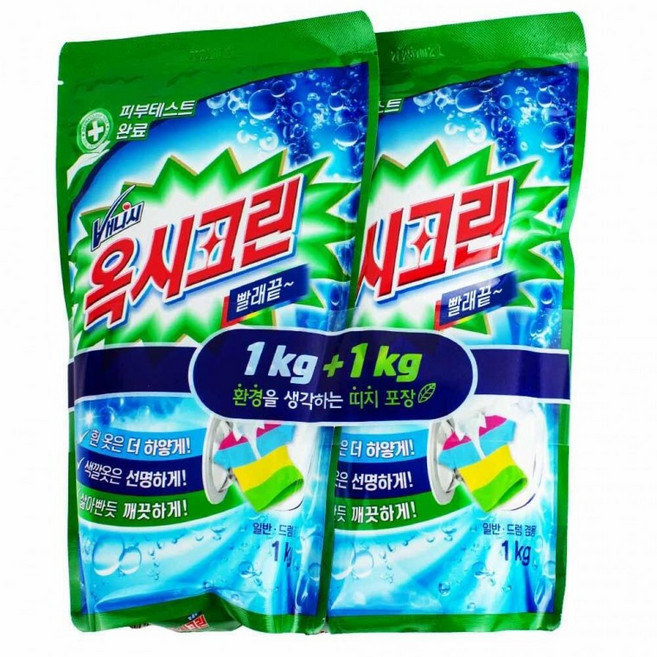 옥시크린 분말 표백제 1KG 트윈팩(2개)(601516)C&amp;C, 1개