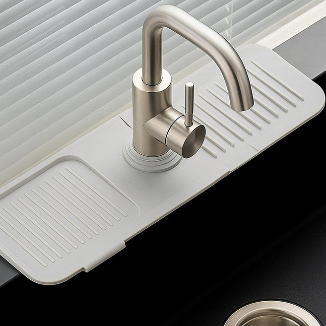 실리콘 싱크대 세면대 수전 곰팡이 방지 물빠짐 매트, 1개