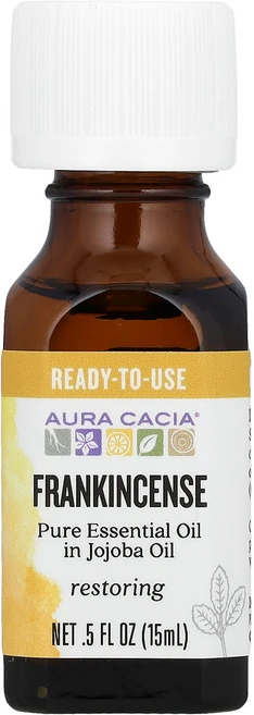 Aura Cacia 퓨어 에센셜 오일 유향 15ml(0.5fl oz) Cacia (아우라 카시아), 1개, 15ml - 쿠팡