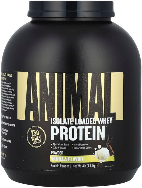 애니멀 Isolate Roaded Whey Protein Powder 바닐라 1.81kg, 1814 g, 1개