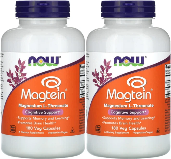 나우푸드 마그네슘 Magtein 180캡슐 2통, 2개, 180정 - 쿠팡