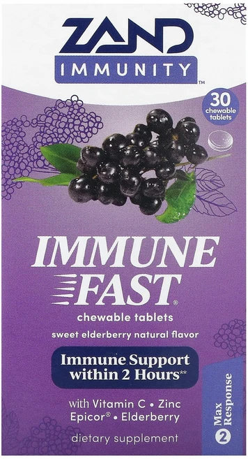 Zand Immunity 면역 증진 스위트 엘더베리 츄어블 30정, ZandImmunity면역증진스위트엘더베리츄어블30정, 1개 - 쿠팡