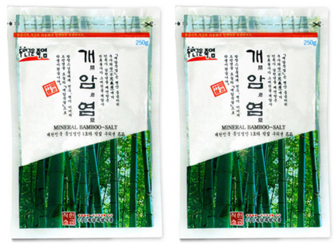 개암염 두 번 구운 다용도 죽염, 250g, 2개