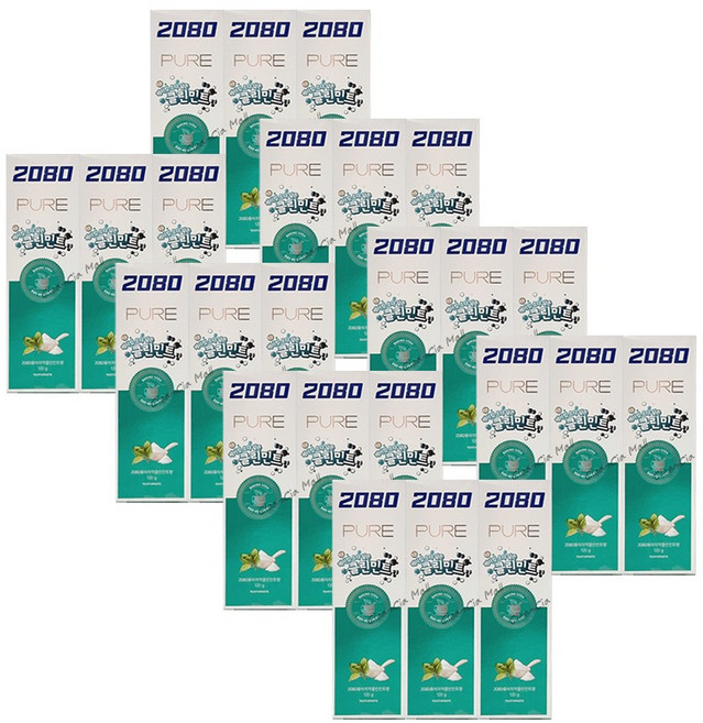 애경 2080 퓨어 클린민트 치약, 120g, 24개