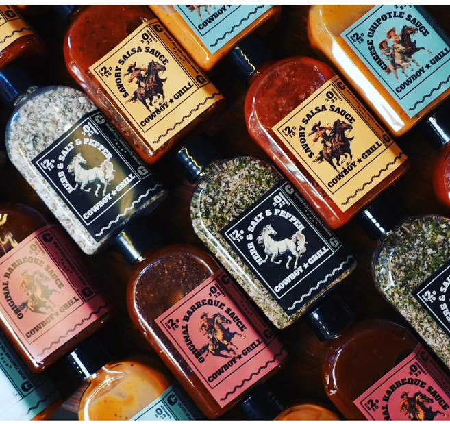 [카우보이그릴] BBQ 소스 4종 세트 빈티지 스탬프 에디션, 1개
