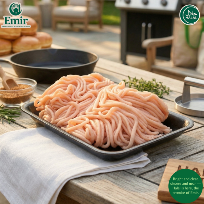 .Halal Fresh Juicy Ground Chicken (Premium Quality) 할랄 신선 촉촉 닭다짐육 (프리미엄), 5개, 500g