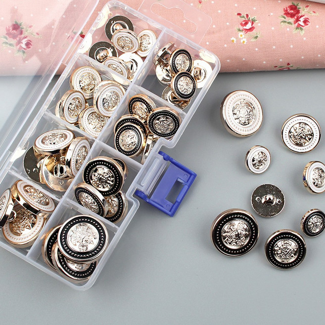 단추 셔츠단추 블라우스단추 수트 자켓 금장단추, 1개, PUL06-ST애폭시단추 풀세트