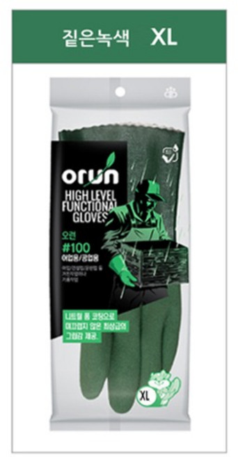 오런 #100[공업용 어업용]고무장갑 XL, 랜덤, 1개
