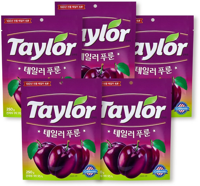 테일러 푸룬건자두, 250g, 5개