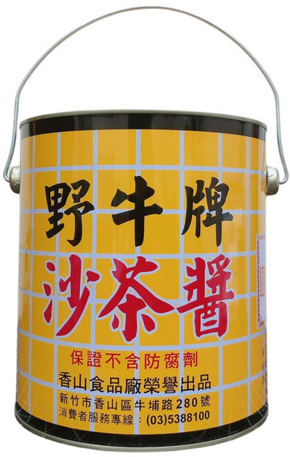 野牛牌沙茶醬 不含防腐劑 香山食品廠榮譽出品 各式料理調味首選, 3kg, 1個