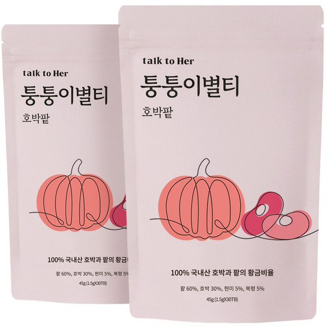 퉁퉁이별티 호박팥차, 1.5g, 30개입, 2개