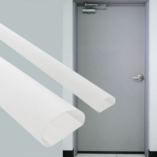 창틈이 문틈이 D형 현관 문 바람 외풍 벌레 소음 먼지 차단 방화문 자동문 시스템창 강화 도어 문풍지, 유백색