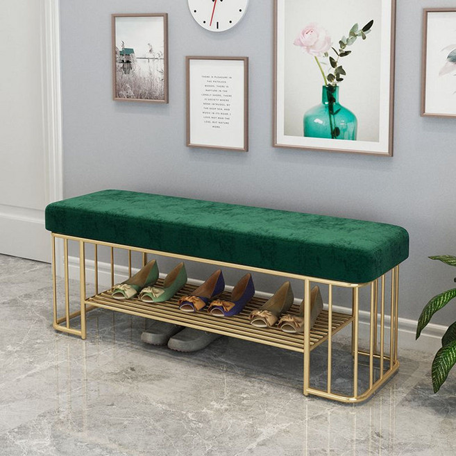 북유럽 현관 의자 벤치 슈즈 스툴 신발장 인테리어, 소녀 핑크 80x35x45