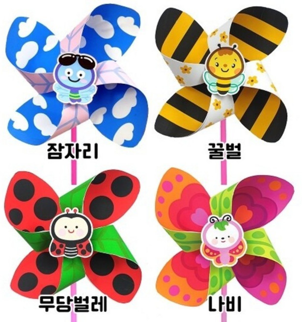 SANGWOO ES 곤충 바람개비 DIY 1개입, 10개, 꿀벌