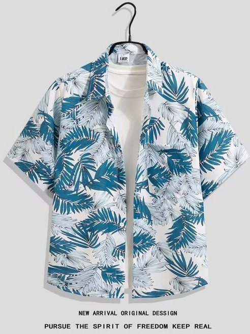 LKD 花襯衫 男女夏威夷短袖襯衫 度假風寬鬆海灘襯衫