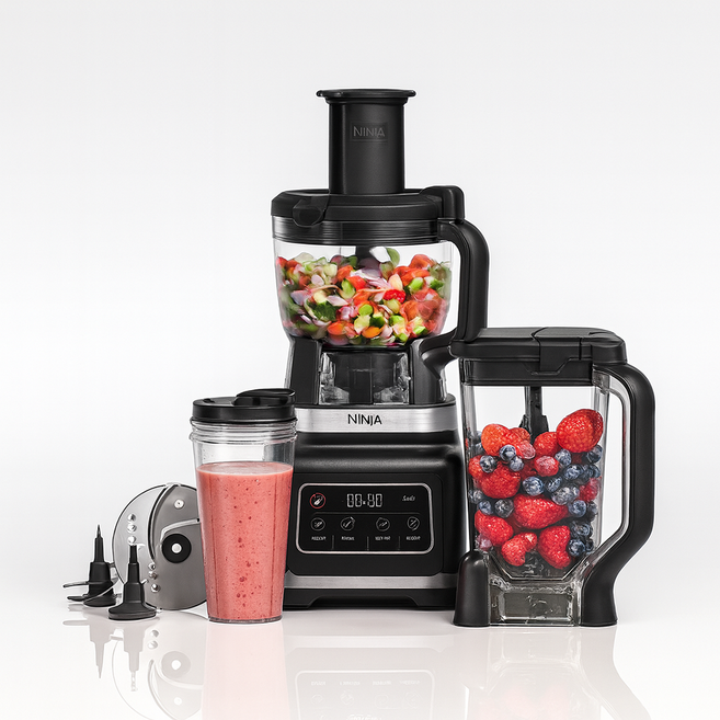 샤크닌자 올인원 블렌더 프로페셔널 믹서기 BN800KR, 다크블랙