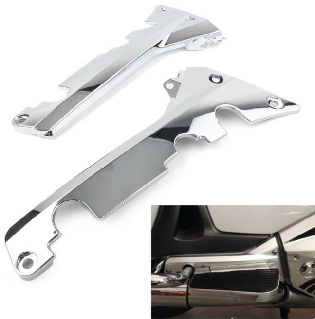 골드 윙 GL1800 2001-2011 바이크 페어링 더 낮은 후면 프레임 커버 2PC 호환 년 골윙 크롬 장식 부품