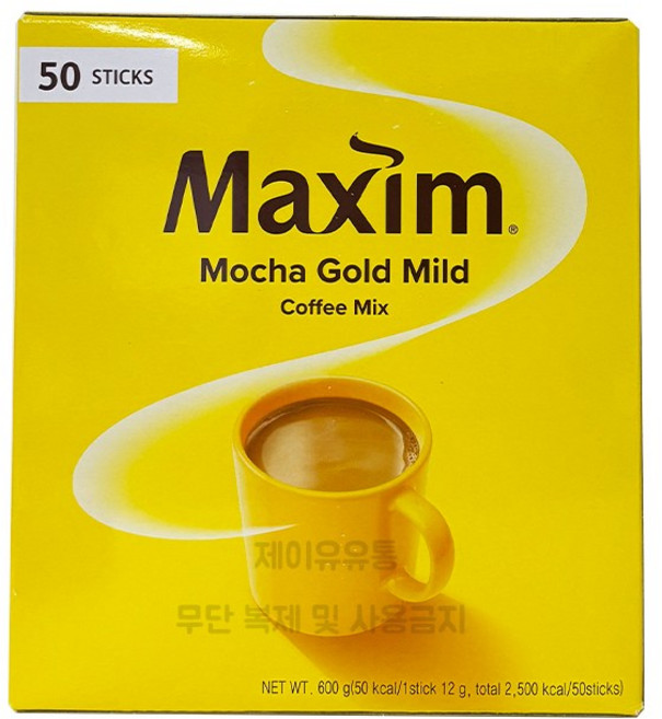 맥심 모카골드 마일드 커피믹스, 12g, 50개입, 6박스
