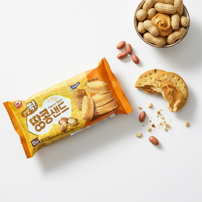 한입쏙 땅콩샌드, 3개, 216g