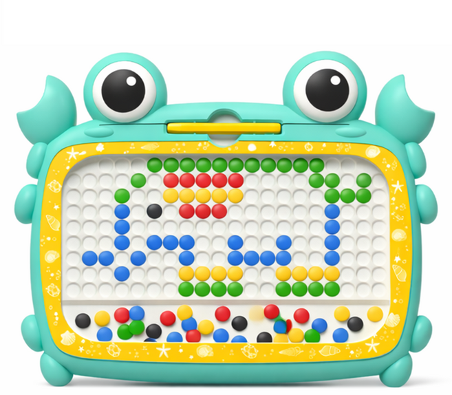 자석 드로잉 패드 자석펜슬 패드 자석그림그리기 도안놀이 KC인증제품, 민트꽃게, 1개