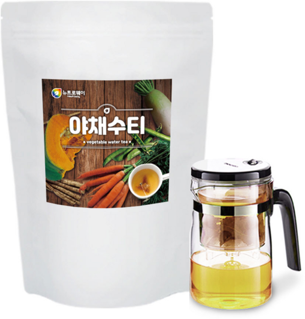뉴트로웨이 야채수차100티+티포트500ml세트