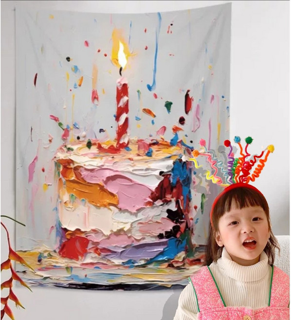 파티송송 생일 대형 현수막 스프링 머리띠 세트