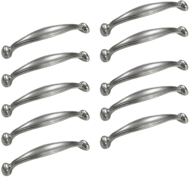 리폼플러스 쌍방울 가구손잡이 96mm 서랍장 싱크대, 10개, 실버