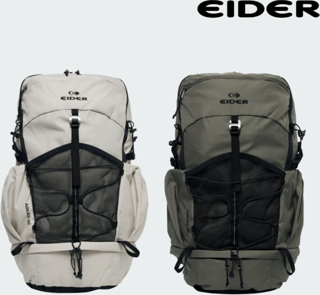 아이더 남여공용 30L 백팩 경량 편안한 착용감 아웃도어 산행 트레킹 등산 중거리 배낭 DUU24B02, 오트밀 그레이(KV), 1개