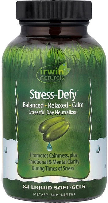 Irwin Naturals Stress-Defy® 84 Liquid Soft-Gels, Irwin Naturals, Stress-Defy®,, 1개 - 쿠팡